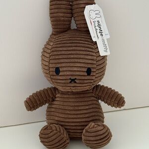 Nijntje o Miffy Dich Bruna Brown Corduroy Bunny Plush NWT